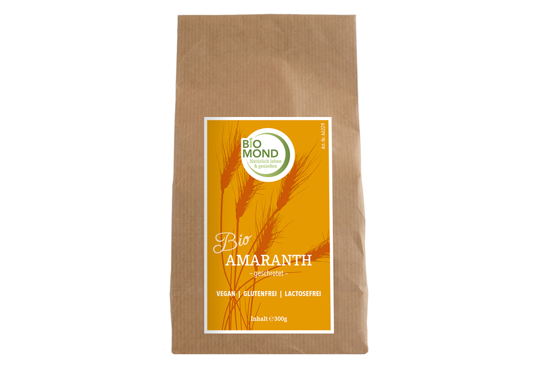 Amaranth, BIO, geschrotet, vegan - 300 g von BIOMOND